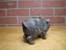 Load image into Gallery viewer, Pig Hog Match Holder Figural Farm Animal Ornate Cast Metal Piggy Toothpick Boar