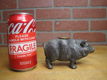 Load image into Gallery viewer, Pig Hog Match Holder Figural Farm Animal Ornate Cast Metal Piggy Toothpick Boar