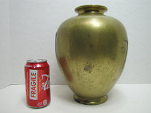 Load image into Gallery viewer, Ducks Swans Old Brass Bulbous Decorative Arts Vase Chinese Asian Marked Signed