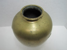 Load image into Gallery viewer, Ducks Swans Old Brass Bulbous Decorative Arts Vase Chinese Asian Marked Signed