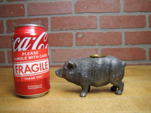 Load image into Gallery viewer, Pig Hog Match Holder Figural Farm Animal Ornate Cast Metal Piggy Toothpick Boar