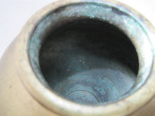 Load image into Gallery viewer, Ducks Swans Old Brass Bulbous Decorative Arts Vase Chinese Asian Marked Signed
