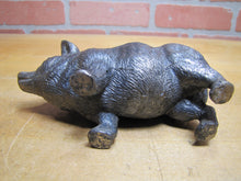 Load image into Gallery viewer, Pig Hog Match Holder Figural Farm Animal Ornate Cast Metal Piggy Toothpick Boar