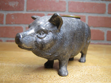 Load image into Gallery viewer, Pig Hog Match Holder Figural Farm Animal Ornate Cast Metal Piggy Toothpick Boar
