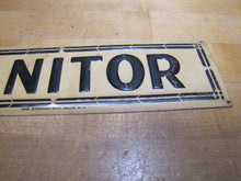 Load image into Gallery viewer, JANITOR Antique Advertising Sign Embossed Tin SAAL STANDARD BROOKLYN NY