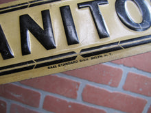Load image into Gallery viewer, JANITOR Antique Advertising Sign Embossed Tin SAAL STANDARD BROOKLYN NY