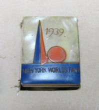 Load image into Gallery viewer, 1939 NYWF MOTHER OF PEARL BUCKLE & BELT Set NEW YORK WORLD'S FAIR Souvenir MOP