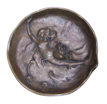 Load image into Gallery viewer, DUNHILL Art Nouveau Nude Beauty Waves Bronze Decorative Arts Tray Cigar Ashtray