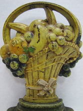 Load image into Gallery viewer, FRUIT BASKET Antique Cast Iron Doorstop Decorative Arts Statue Door Stopper
