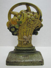 Load image into Gallery viewer, FRUIT BASKET Antique Cast Iron Doorstop Decorative Arts Statue Door Stopper