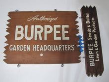 Load image into Gallery viewer, BURPEE SEEDS & BULBS LAWN & GARDEN PRODUCTS HEADQUATERS Original Old Wooden Sign