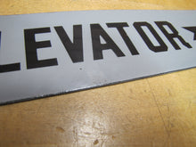 Load image into Gallery viewer, TO ELEVATOR ARROW Original Old Porcelain Sign Gray & Black Industrial Hardware