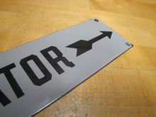 Load image into Gallery viewer, TO ELEVATOR ARROW Original Old Porcelain Sign Gray & Black Industrial Hardware