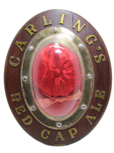 Load image into Gallery viewer, CARLING'S RED CAP ALE Sign Old Wood Planks Raised Letters Plym Co RHTF Version