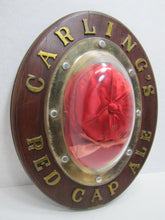 Load image into Gallery viewer, CARLING'S RED CAP ALE Sign Old Wood Planks Raised Letters Plym Co RHTF Version