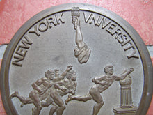 Load image into Gallery viewer, NEW YORK UNIVERSITY Old High Relief Brass Bronze Plaque Nameplate Sign NYU