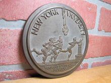 Load image into Gallery viewer, NEW YORK UNIVERSITY Old High Relief Brass Bronze Plaque Nameplate Sign NYU