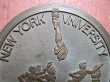 Load image into Gallery viewer, NEW YORK UNIVERSITY Old High Relief Brass Bronze Plaque Nameplate Sign NYU