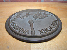Load image into Gallery viewer, NEW YORK UNIVERSITY Old High Relief Brass Bronze Plaque Nameplate Sign NYU