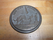 Load image into Gallery viewer, NEW YORK UNIVERSITY Old High Relief Brass Bronze Plaque Nameplate Sign NYU