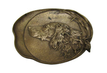 Load image into Gallery viewer, HUNTING DOG IN BRUSH Antique Bronze Decorative Arts High Relief Tray Ornate