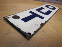 Load image into Gallery viewer, OUT Original Old Porcelain Sign Doorpush Advertising Cobalt Store Display
