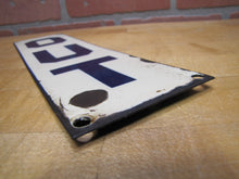 Load image into Gallery viewer, OUT Original Old Porcelain Sign Doorpush Advertising Cobalt Store Display