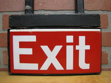 Load image into Gallery viewer, EXIT 6 Double Sided Porcelain Sign Subway Railroad Train Station Transportation