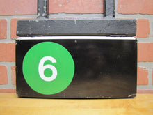 Load image into Gallery viewer, EXIT 6 Double Sided Porcelain Sign Subway Railroad Train Station Transportation