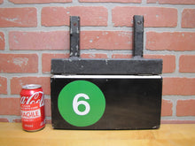 Load image into Gallery viewer, EXIT 6 Double Sided Porcelain Sign Subway Railroad Train Station Transportation