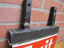 Load image into Gallery viewer, EXIT 6 Double Sided Porcelain Sign Subway Railroad Train Station Transportation