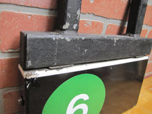 Load image into Gallery viewer, EXIT 6 Double Sided Porcelain Sign Subway Railroad Train Station Transportation