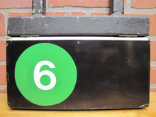 Load image into Gallery viewer, EXIT 6 Double Sided Porcelain Sign Subway Railroad Train Station Transportation