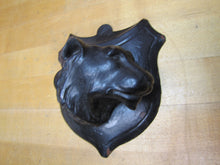 Load image into Gallery viewer, 2 GAME ANIMAL HEADS HUNTING PLAQUE TROPHY MOUNTS Black Forest Wooden Style