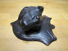 Load image into Gallery viewer, 2 GAME ANIMAL HEADS HUNTING PLAQUE TROPHY MOUNTS Black Forest Wooden Style