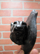 Load image into Gallery viewer, 2 GAME ANIMAL HEADS HUNTING PLAQUE TROPHY MOUNTS Black Forest Wooden Style