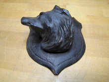 Load image into Gallery viewer, 2 GAME ANIMAL HEADS HUNTING PLAQUE TROPHY MOUNTS Black Forest Wooden Style