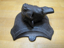 Load image into Gallery viewer, 2 GAME ANIMAL HEADS HUNTING PLAQUE TROPHY MOUNTS Black Forest Wooden Style