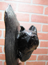 Load image into Gallery viewer, 2 GAME ANIMAL HEADS HUNTING PLAQUE TROPHY MOUNTS Black Forest Wooden Style