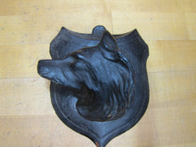 Load image into Gallery viewer, 2 GAME ANIMAL HEADS HUNTING PLAQUE TROPHY MOUNTS Black Forest Wooden Style