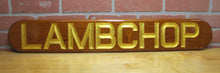 Load image into Gallery viewer, LAMBCHOP Vintage Wooden Nautical Ship Boat Plaque Sign Gold Lettering Ornate