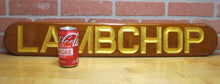 Load image into Gallery viewer, LAMBCHOP Vintage Wooden Nautical Ship Boat Plaque Sign Gold Lettering Ornate
