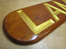 Load image into Gallery viewer, LAMBCHOP Vintage Wooden Nautical Ship Boat Plaque Sign Gold Lettering Ornate