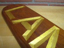 Load image into Gallery viewer, LAMBCHOP Vintage Wooden Nautical Ship Boat Plaque Sign Gold Lettering Ornate
