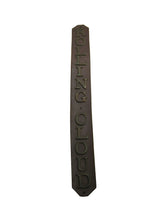 Load image into Gallery viewer, ROLLING CLOUD Old Leather Strap with Brass Letters Horse Sign Patina