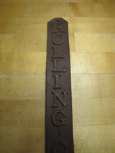 Load image into Gallery viewer, ROLLING CLOUD Old Leather Strap with Brass Letters Horse Sign Patina