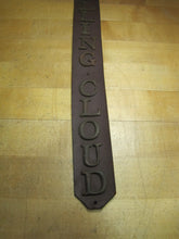 Load image into Gallery viewer, ROLLING CLOUD Old Leather Strap with Brass Letters Horse Sign Patina