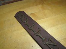 Load image into Gallery viewer, ROLLING CLOUD Old Leather Strap with Brass Letters Horse Sign Patina