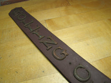 Load image into Gallery viewer, ROLLING CLOUD Old Leather Strap with Brass Letters Horse Sign Patina