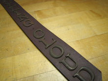 Load image into Gallery viewer, ROLLING CLOUD Old Leather Strap with Brass Letters Horse Sign Patina